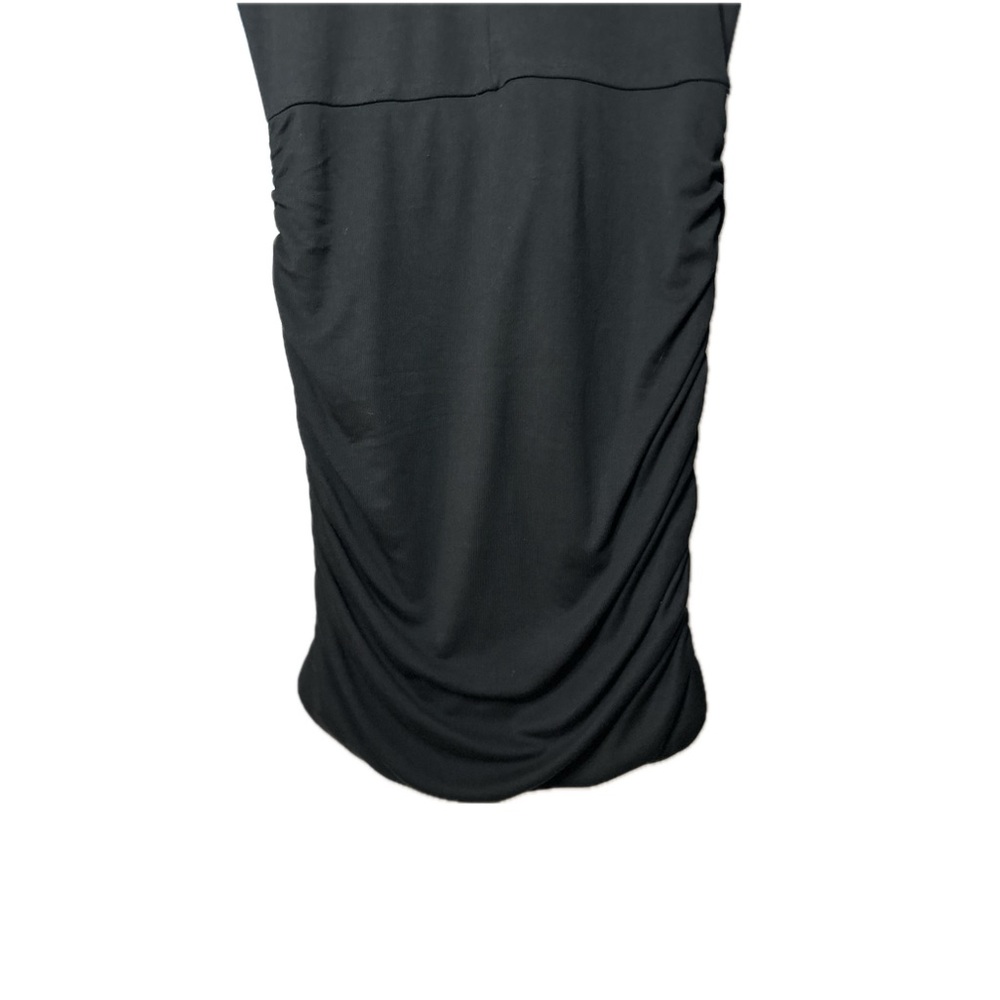Francesca's Mi Ami Long Sleeve Ruched Crew Neck Bodycon Dress Black Size M - Picture 6 of 11